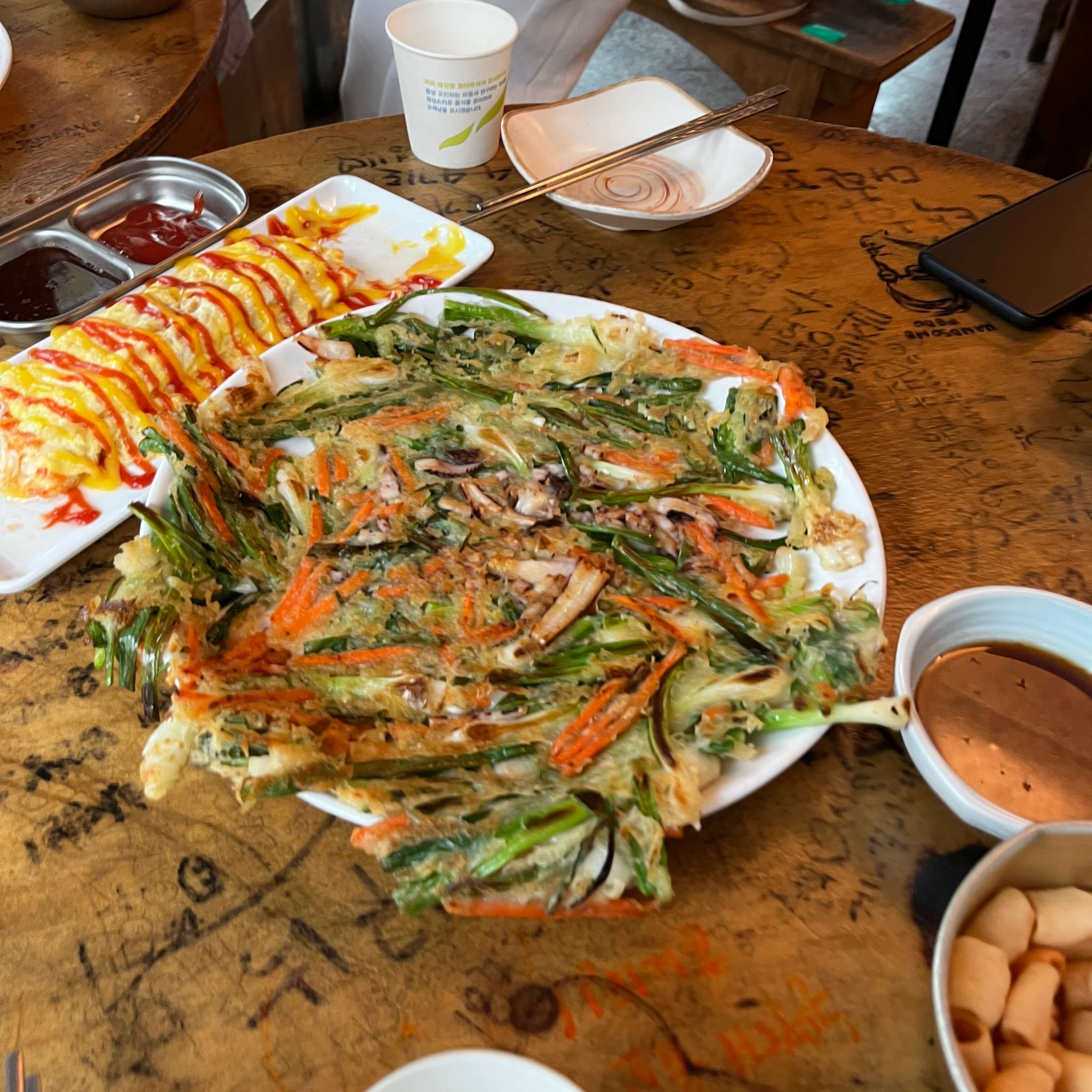 파전과 치즈계란말이