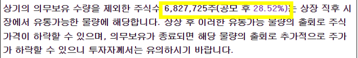 클로봇 상장일 유통물량