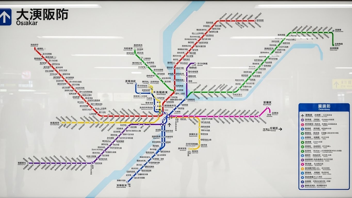 오사카 지하철 노선도 PDF 파일 다운로드 방법 정리