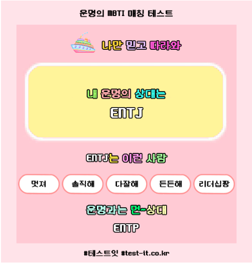 MBTI 심리테스트 모음 TOP5