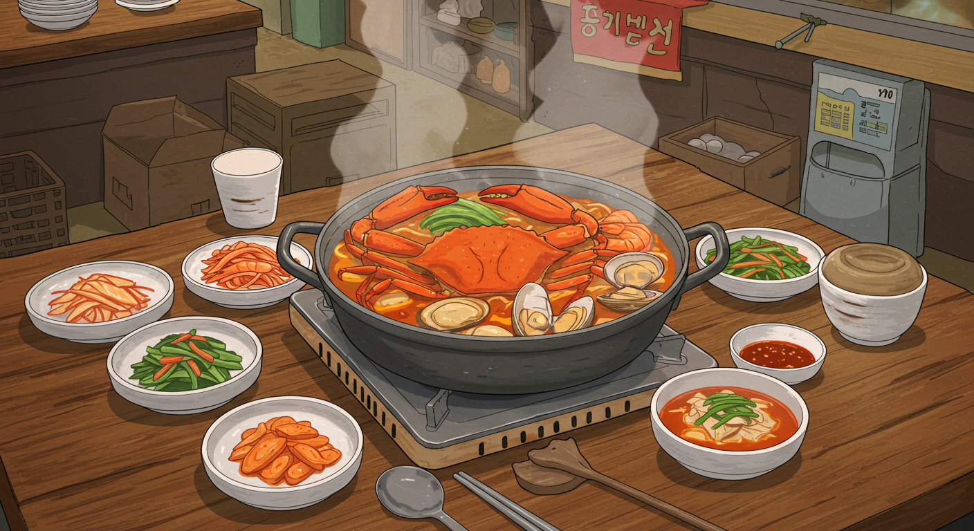 자갈치시장 해물탕의 뜨거운 맛