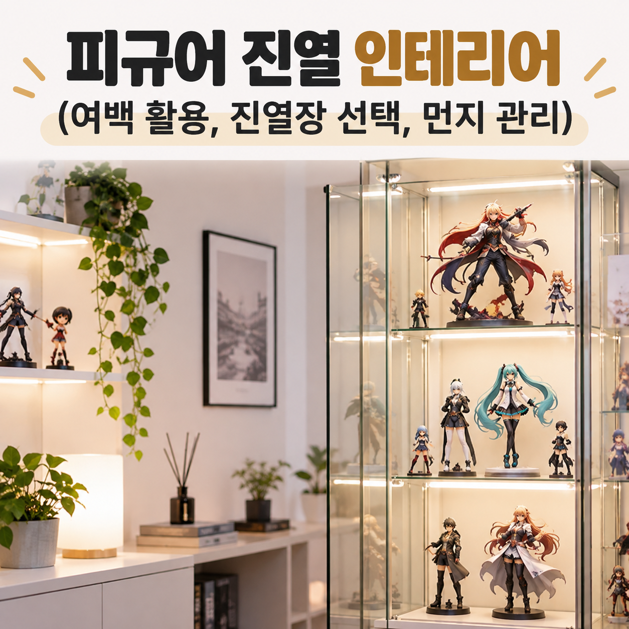 피규어 진열 인테리어