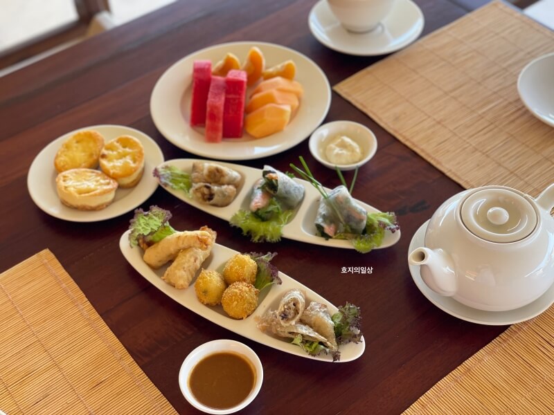 나트랑 아나만다라 올인클루시브 애프터눈티 음식