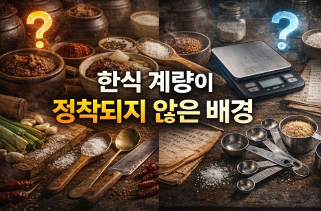 한식 계량 관련 사진