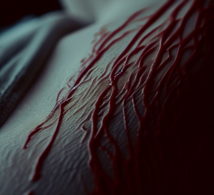 혈액이 장기로 흘러드는 모습(made by Bing)