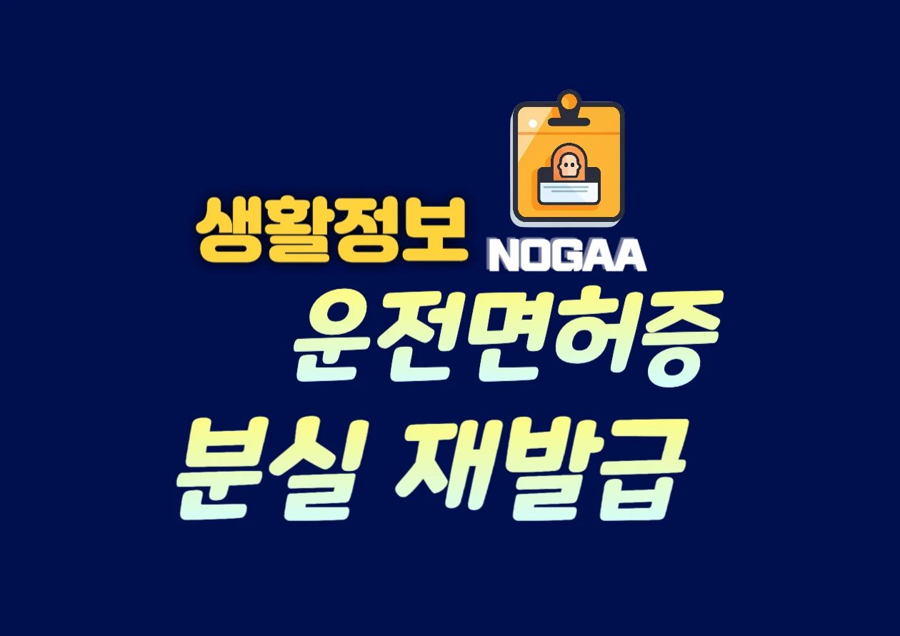 운전면허증 분실 - 재발급 방법