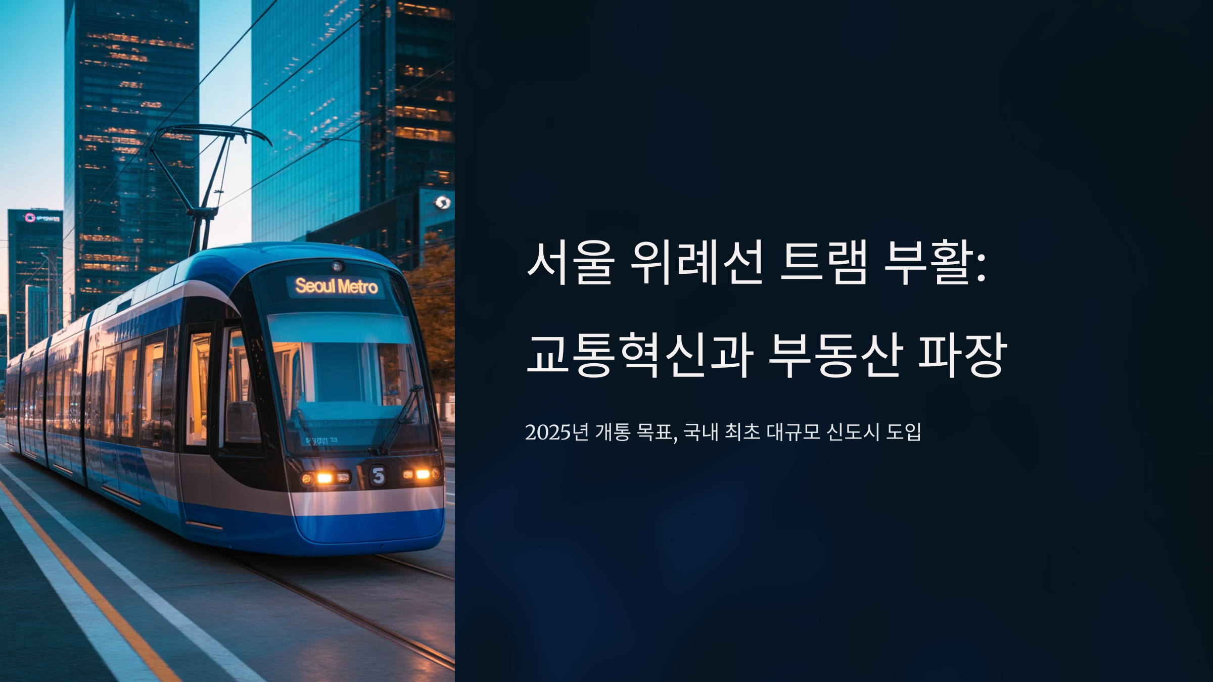 서울 위례선 트램 부활