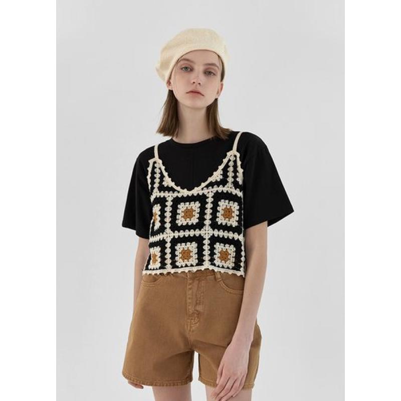 나인 Atelier Nain 스퀘어 크로셰 니트 뷔스티에 VT-0244