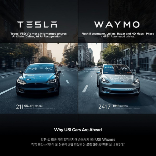 미국 AI 자동차가 앞서는 진짜 이유 &ndash; 테슬라 FSD vs 웨이모