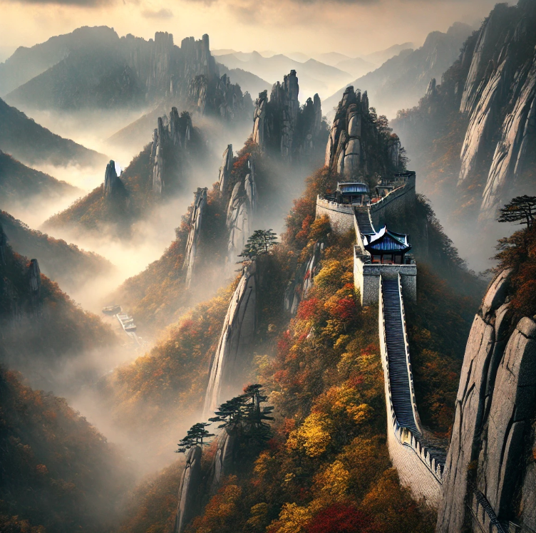 깎아지른 절벽 위 고대 요새