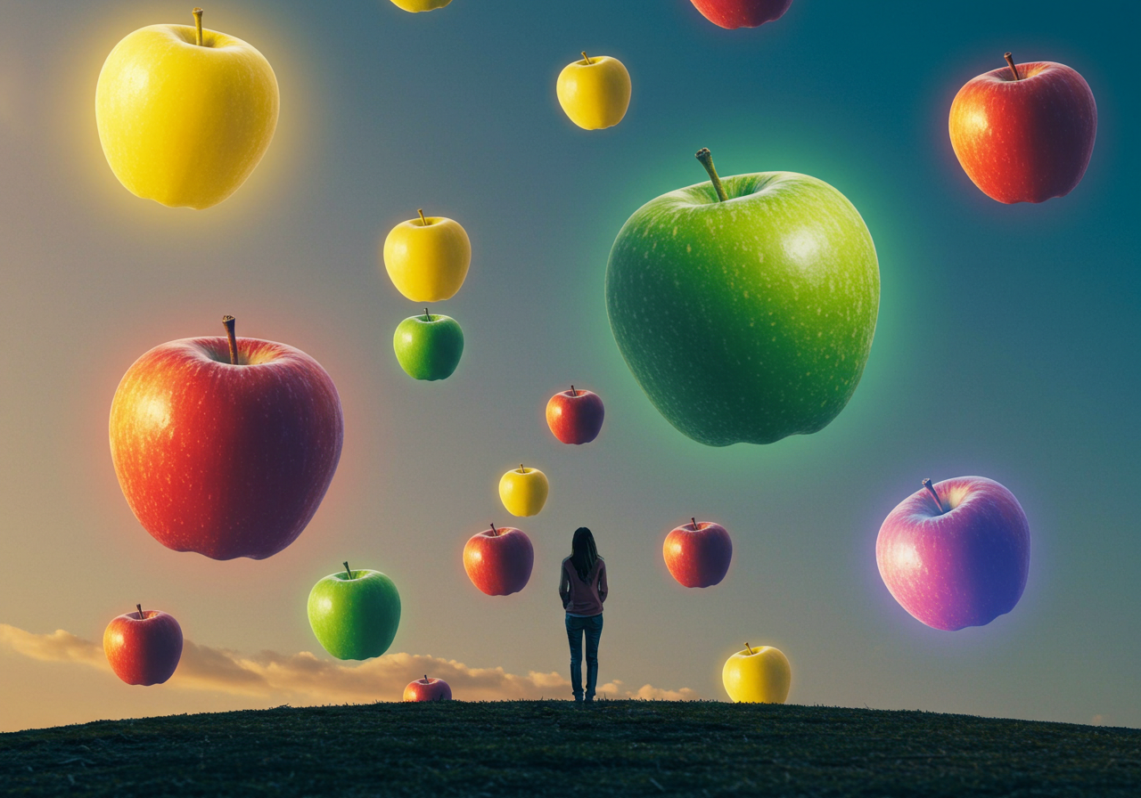 사과를 먹는 꿈 - 만족과 수용의 의미