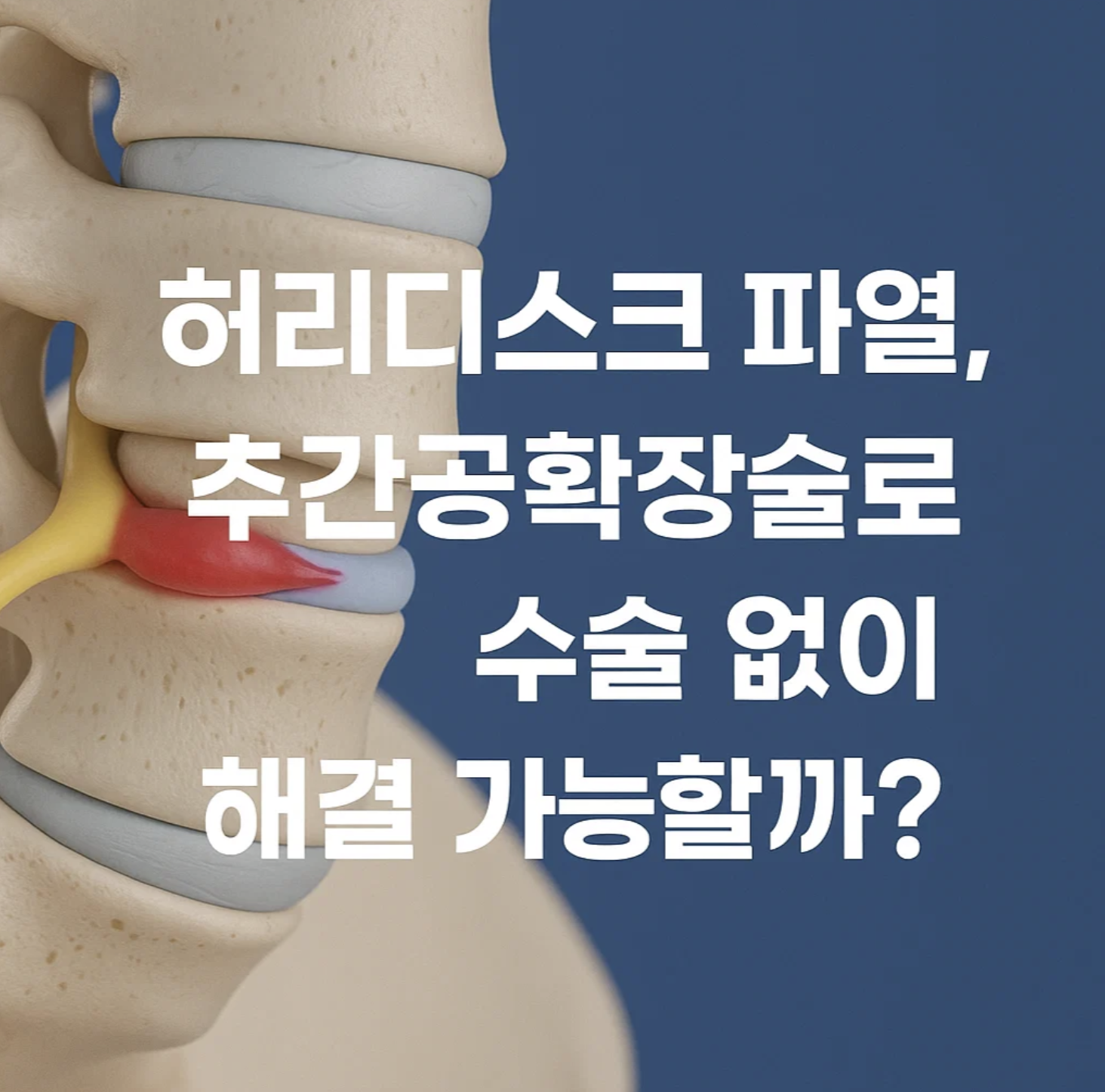 허리디스크 파열, 추간공확장술로 수술 없이 해결 가능할까?