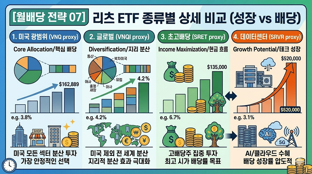 리츠 ETF 종류별 상세 비교