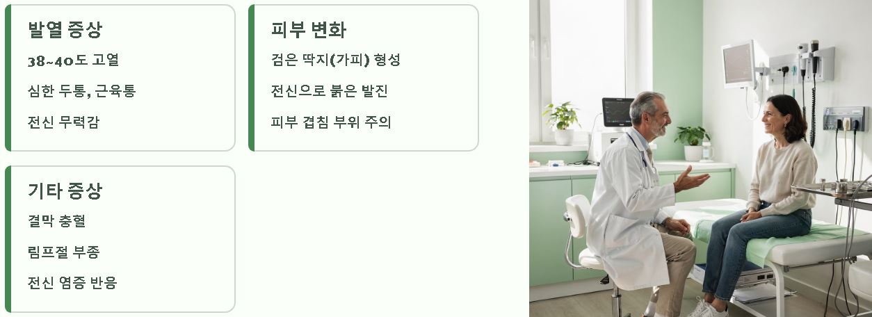 쯔쯔가무시 증상 물린자국