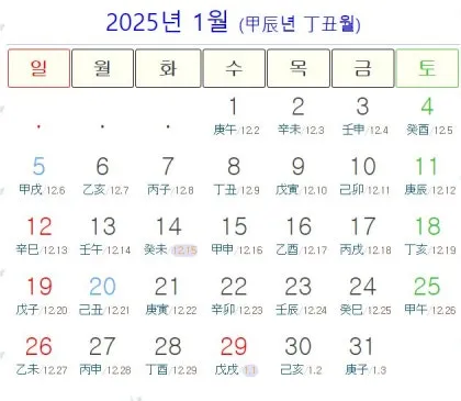 간지달력 축문쓰는 방법 2025년 간지달력_5