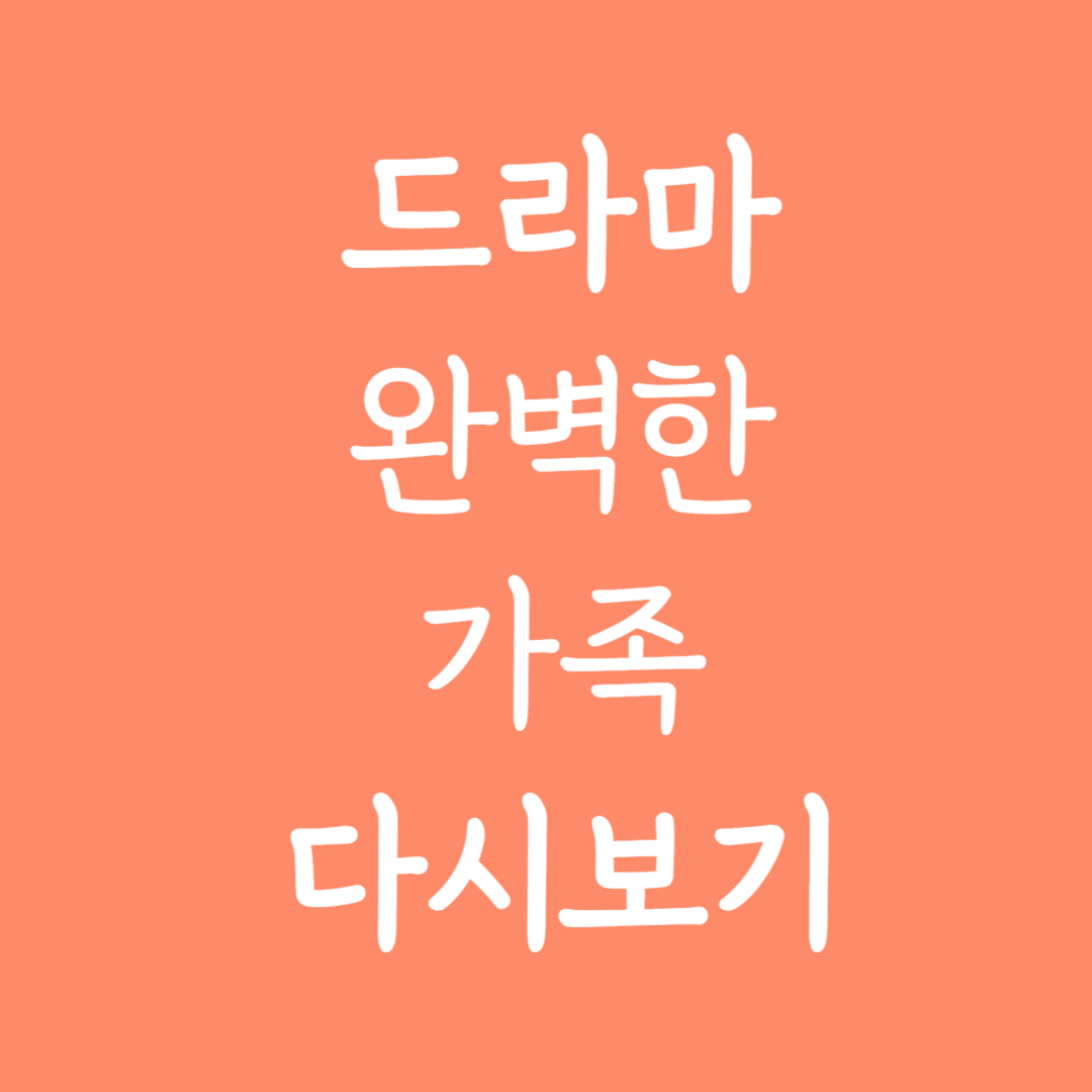 드라마 완벽한 가족 다시보기