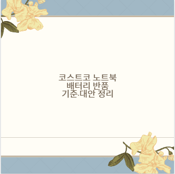 코스트코 노트북 배터리 반품 기준·대안 정리