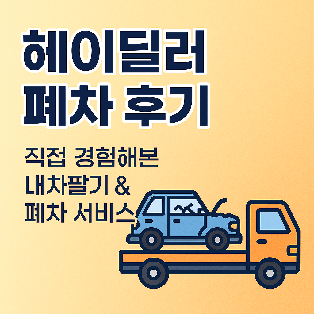 헤이딜러 폐차 후기
