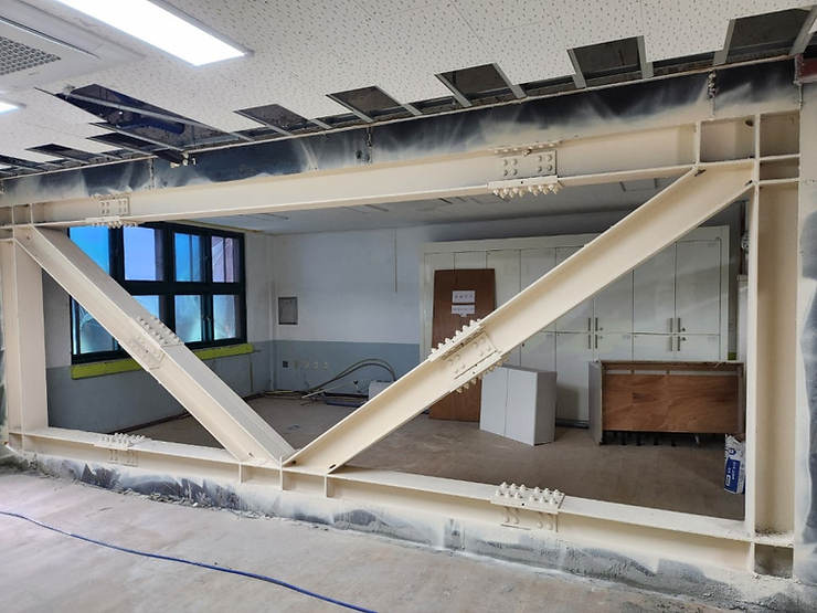 내화페인트 시공완료