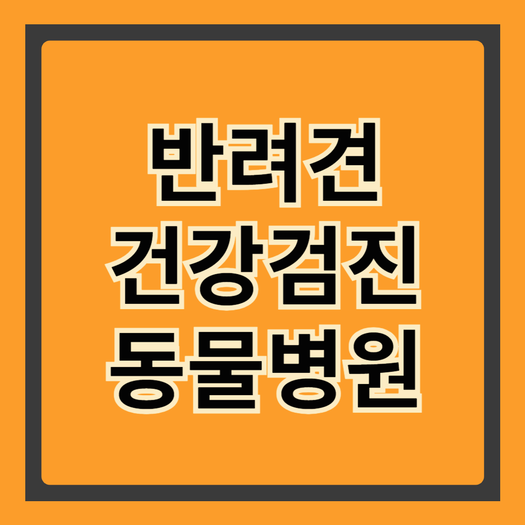 🐶“몰랐으면 큰일 날 뻔!” 반려견 건강검진, 언제부터 어떻게 받아야 할까요?