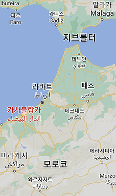카사블랑카 지도 사진