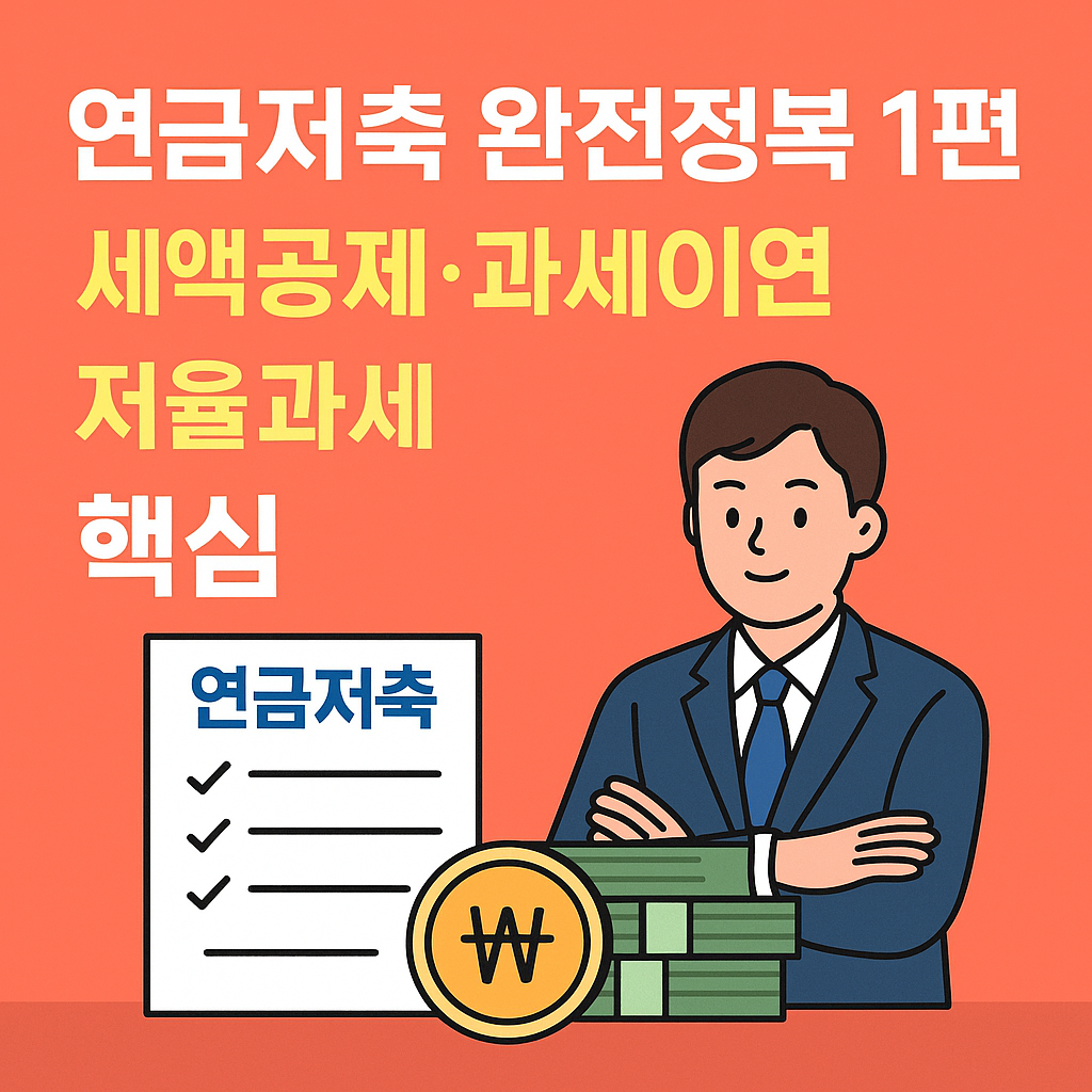 연금저축 완전정복 1편: 세액공제·과세이연·저율과세 핵심