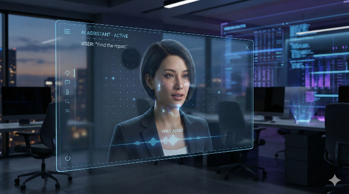 실시간 음성 인식이 가능한 D-ID 기반 디지털 휴먼 AI 상담원 인터페이스 구성도
Real-time voice-activated AI avatar interface based on D-ID streaming API for professional customer service.