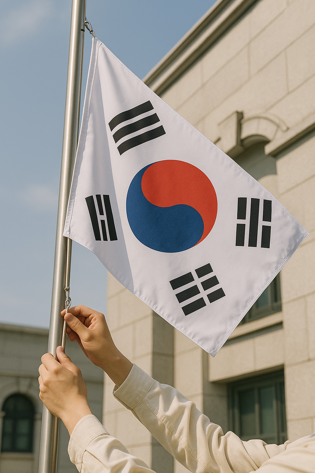 현충일 태극기 게양법 관련 사진