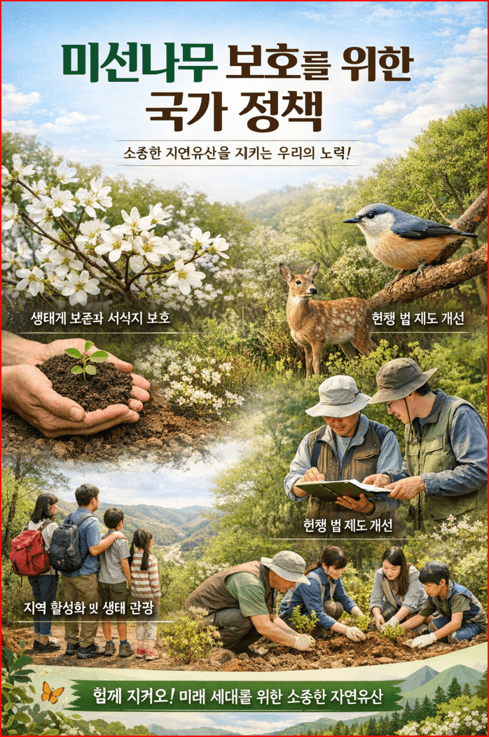 미선나무 보호를 위한 국가 정책