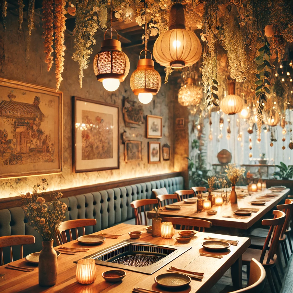 감성 고기집 인테리어