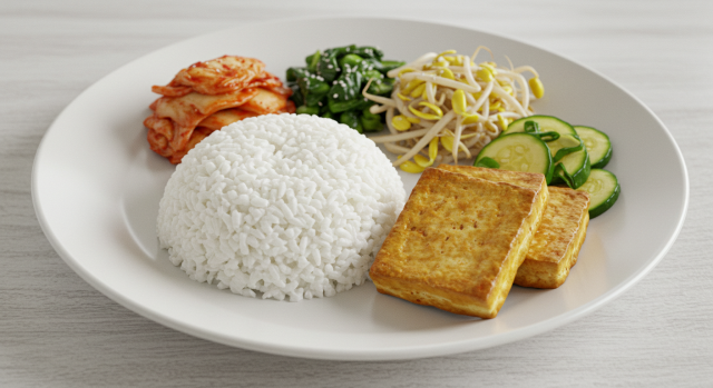 라면 대신 잡곡밥과 채소 한식