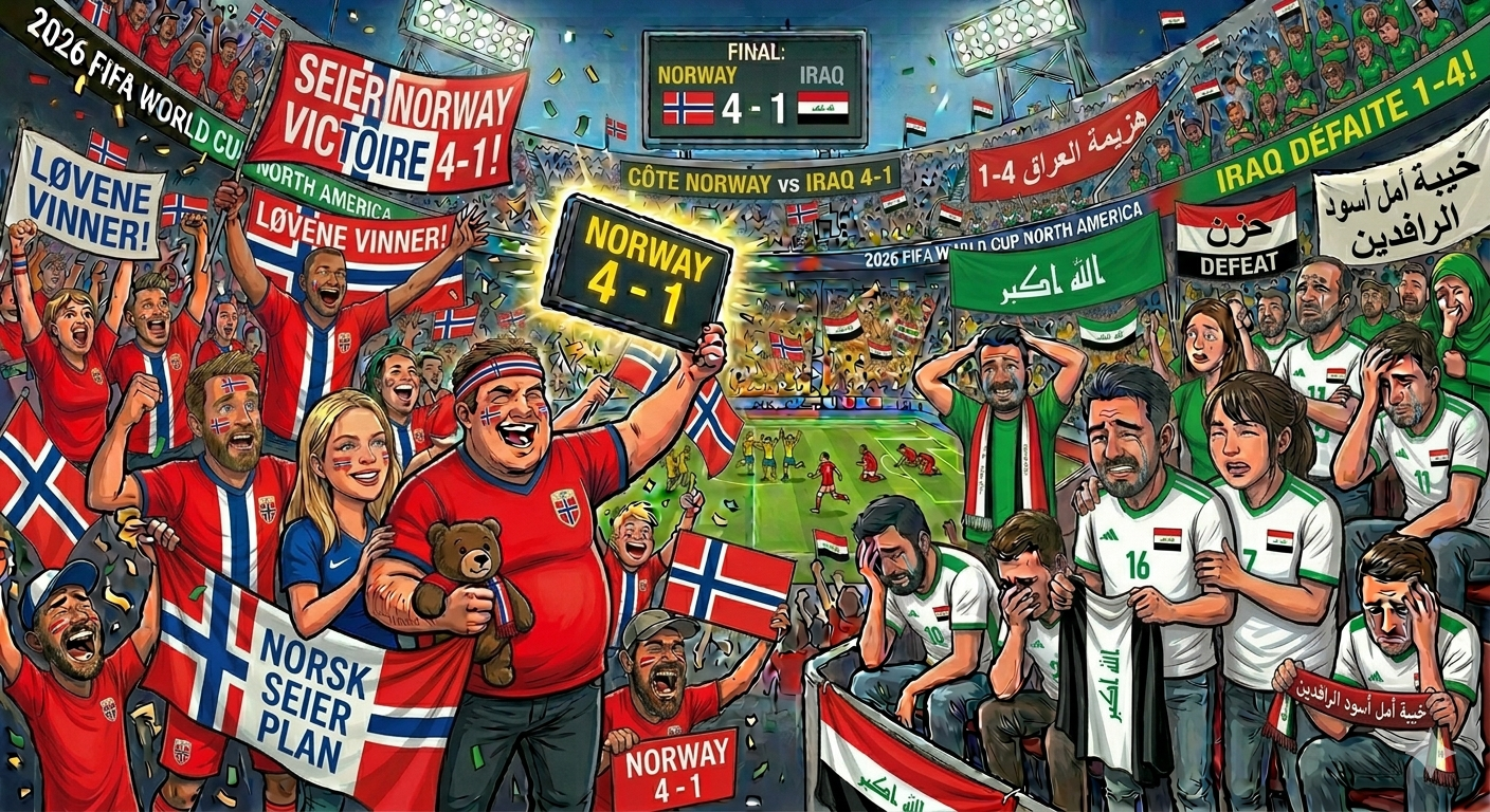 '데뷔전 멀티골' 홀란드, 이라크 초토화! 노르웨이, 4-1 대승으로 화려한 본선 복귀 신호탄