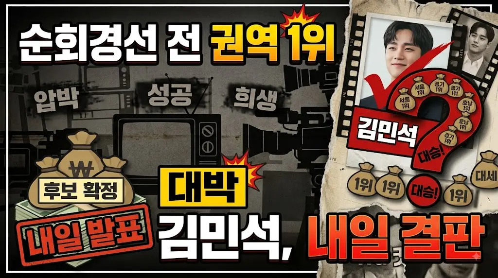 김민석 서울.경기 순회경선 1위 이미지