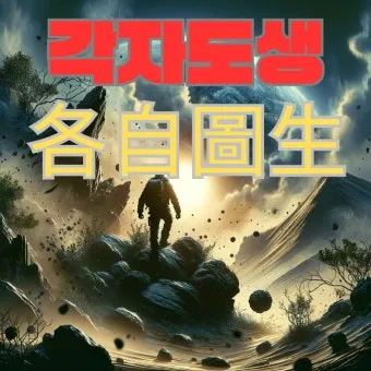 각자도생 뜻 유래 한자 비슷한 말 예문 영어 속담 반대말_15