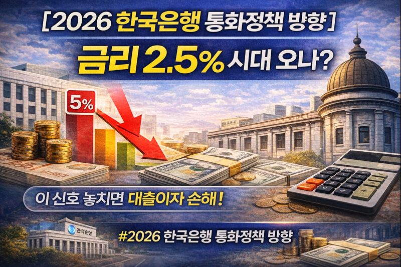 2026년 한국은행 통화정책 방향, 금리 더 내릴까? 인하 끝나면 손해 보는 이유
