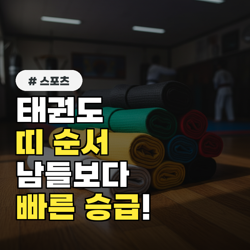 태권도 띠 순서, 남들보다 빠르게 승급하는 비밀 전략 3가지