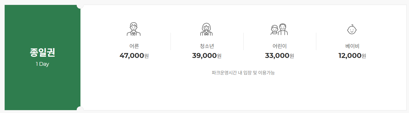 부산롯데월드 가격정보