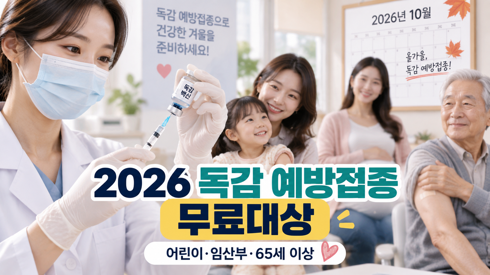 2026 독감 예방접종 무료대상