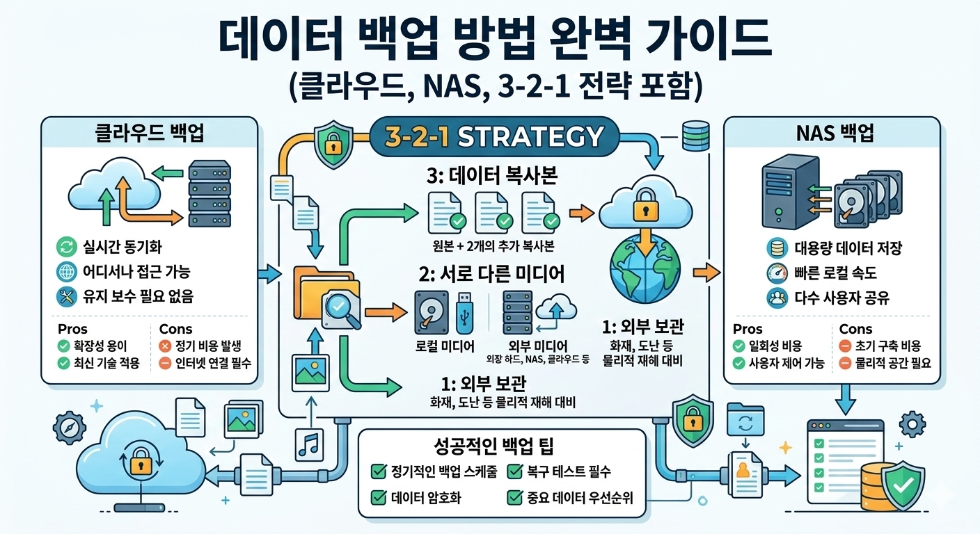 데이터 백업 방법 완벽 가이드 (클라우드, NAS, 3-2-1 전략) 관련 이미지