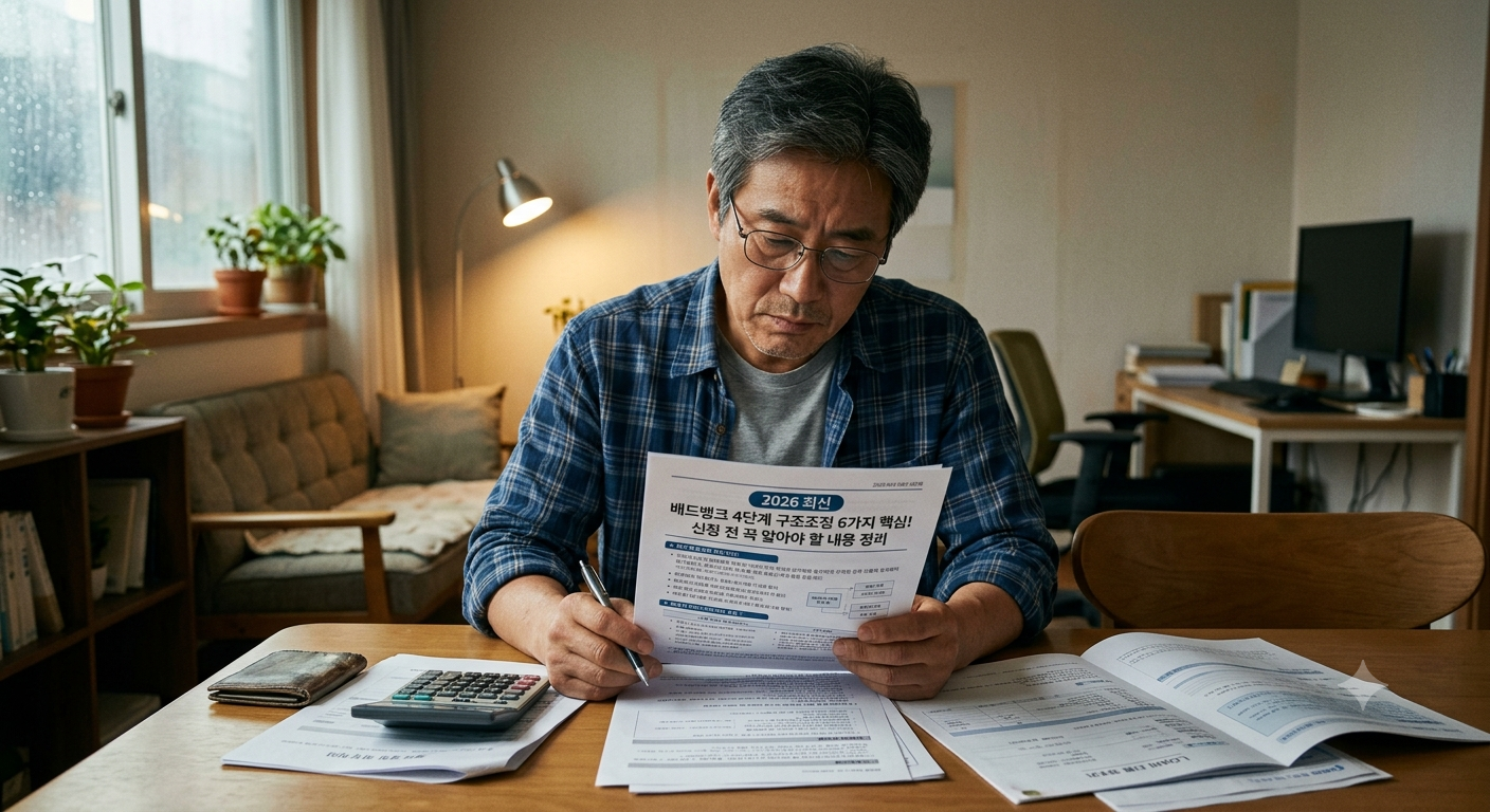 배드뱅크 4단계 구조조정 6가지 핵심! 신청 전 꼭 알아야 할 내용 정리(2026 최신)