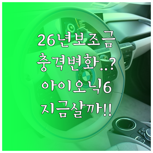 2026년 전기차 보조금 예산 전망과..