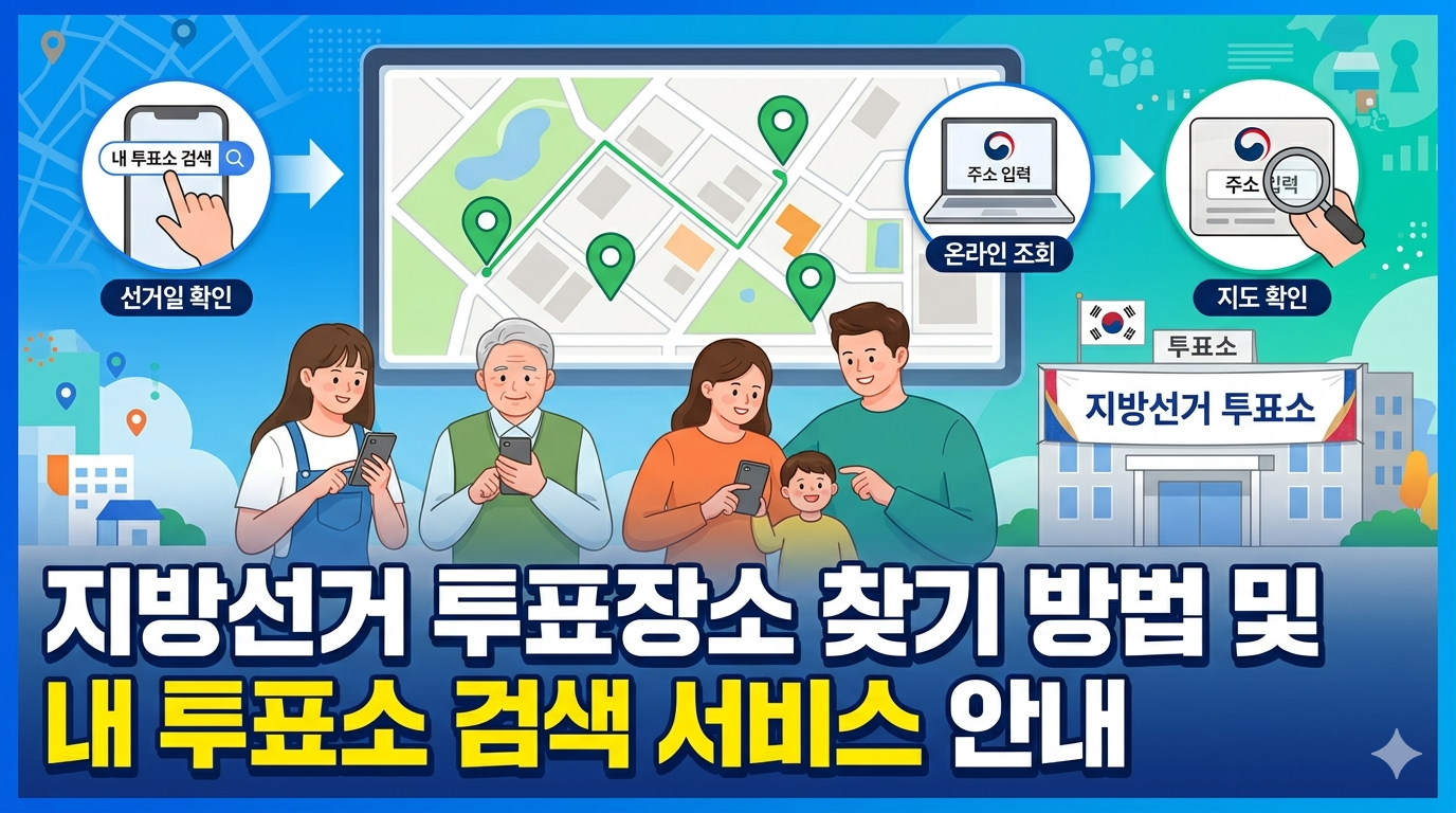 지방선거 투표장소 찾기 방법 및 내 투표소 검색 서비스 안내