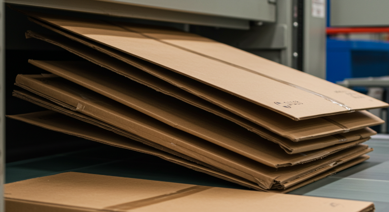 종이 상자만 납작하게 접어 배출