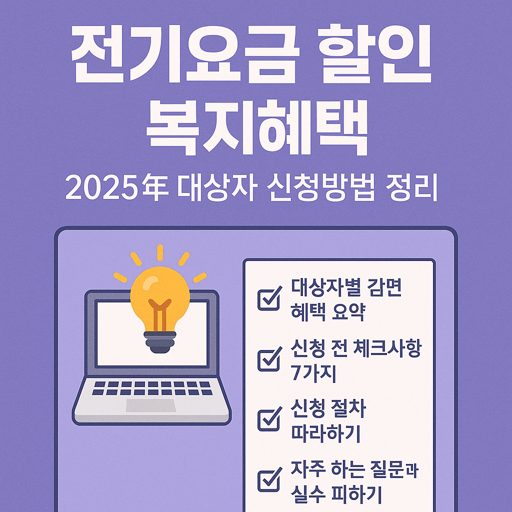 전기요금 할인 복지혜택