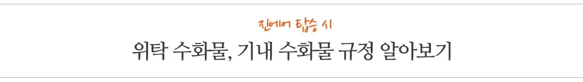 진에어 위탁 수화물 및 기내 수화물 규정 정리 포스팅 제목