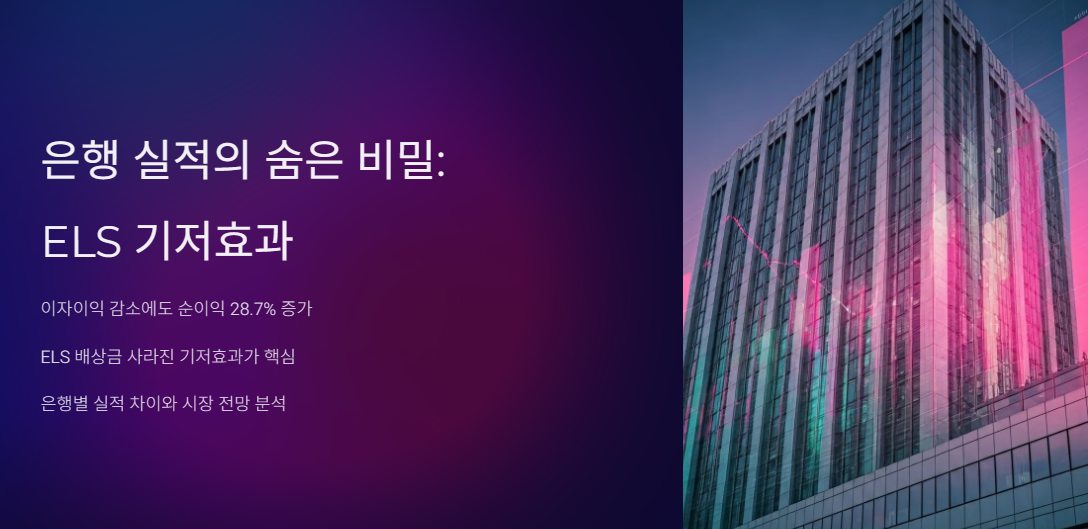 은행 1분기 순이익 6조9000억원…ELS 기저효과로 28.7%↑, 진짜 의미와 시장 영향은?
