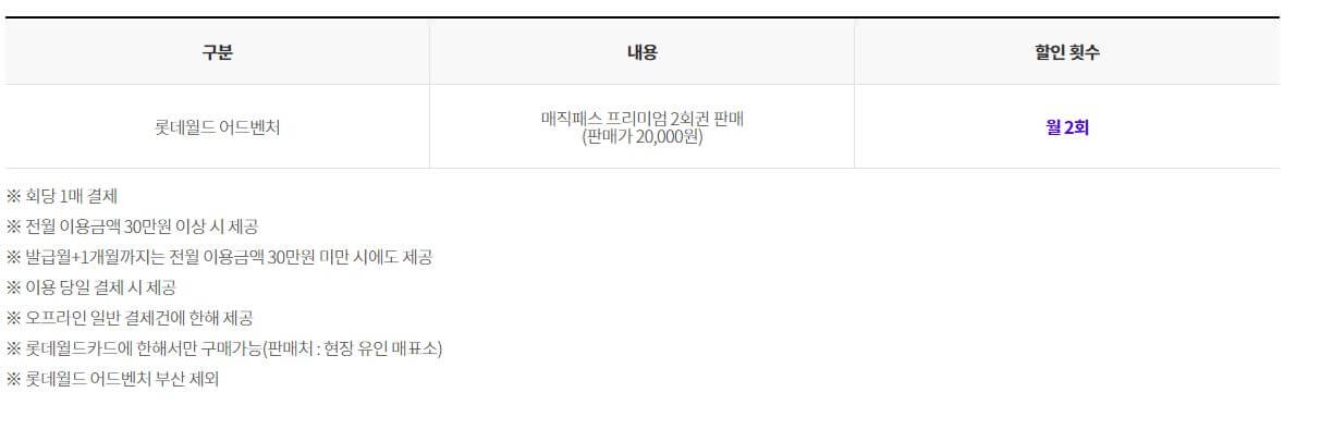 삼성카드 매직패스 할인 요금