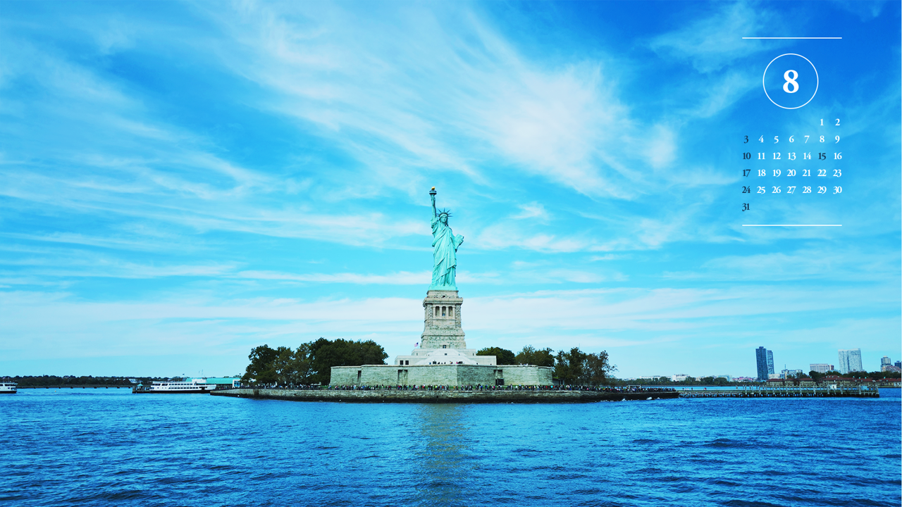 01 자유의 여신상 A - 2025년8월 노트북배경화면