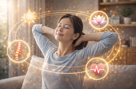 스트레칭 하는 모습