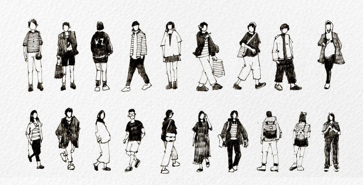 소재별 드로잉 – 인물